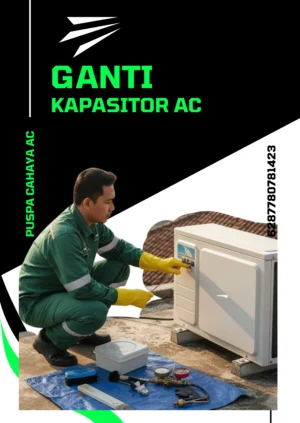 Ganti Kapasitor AC 0,5 – 2 PK | Service Profesional & Bergaransi